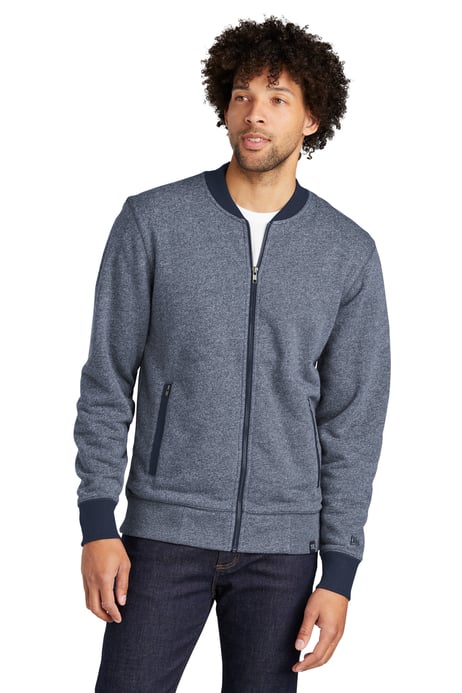 Front view of French Terry Baseball Full-Zip