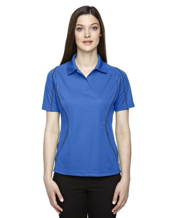 Front view of Ladies’ Eperformance Velocity Snag Protection Colorblock Polo With Piping
