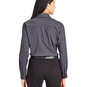 Back view of Women’s CrownLux Performance® Tonal Mini Check Woven Dress Shirt