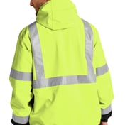 Back view of ANSI 107 Class 3 Waterproof Insulated Ripstop Bomber Jacket