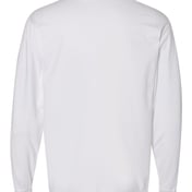 Back view of Garment-Dyed Long Sleeve T-Shirt With A Pocket