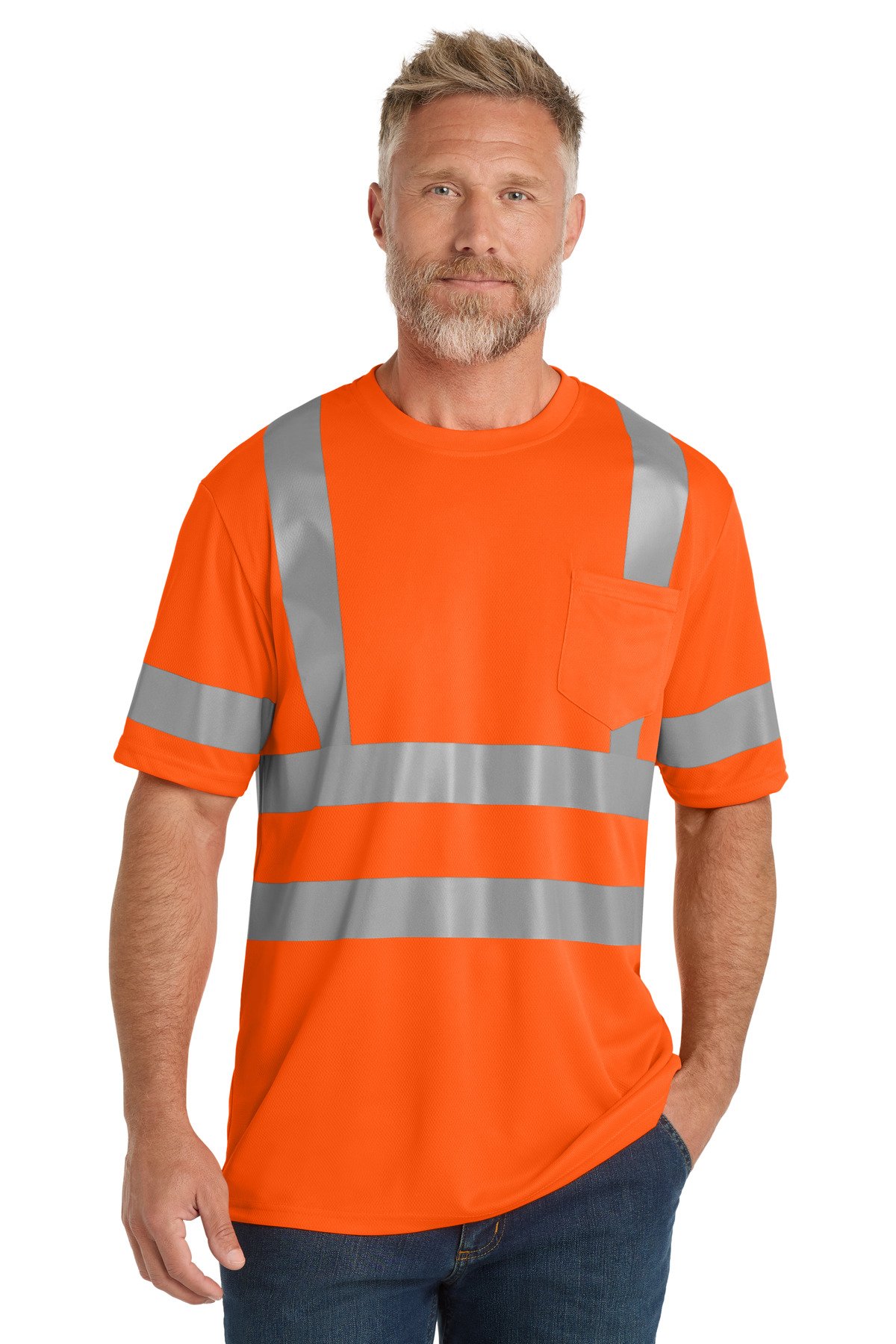 Front view of ANSI 107 Class 3 Mesh Tee