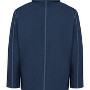 Back view of Fleece Lined Chore Denim Jacket