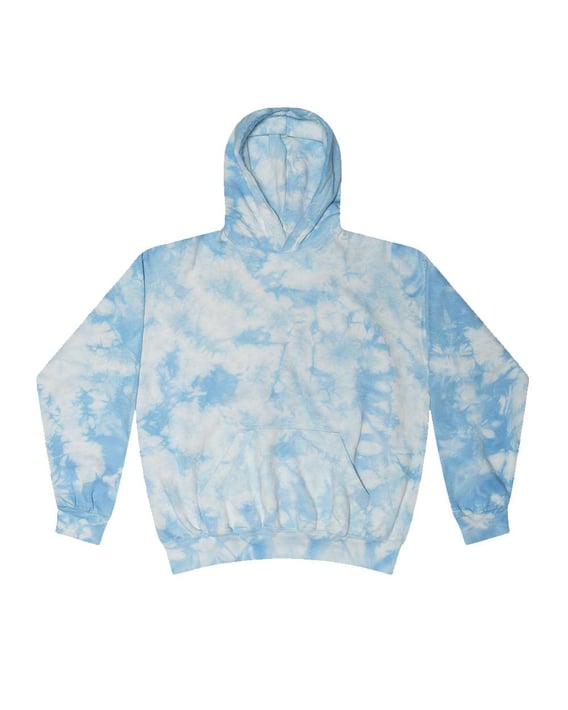 Front view of Youth Crystal Wash Hooded Sweatshirt