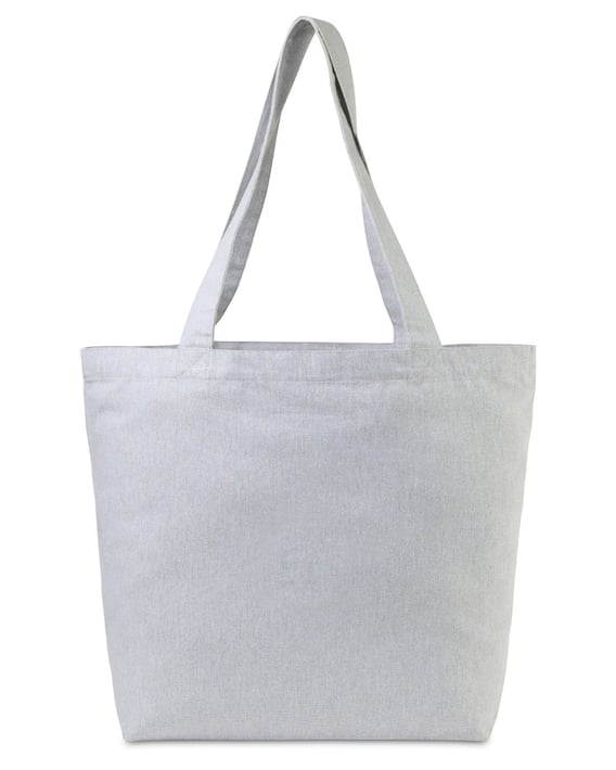 Front view of Aware™ Recycled Cotton Shopper Tote Bag With Interior Zip Pocket