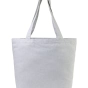 Front view of Aware™ Recycled Cotton Shopper Tote Bag With Interior Zip Pocket