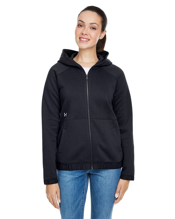 Front view of Women’s Hustle Full-Zip Hooded Sweatshirt