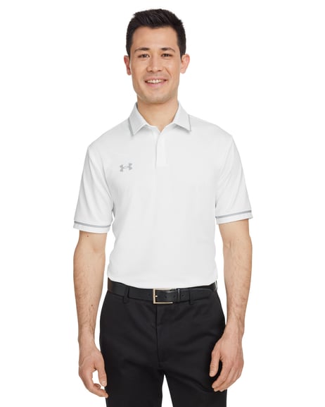 Front view of Tipped Teams Performance Polo