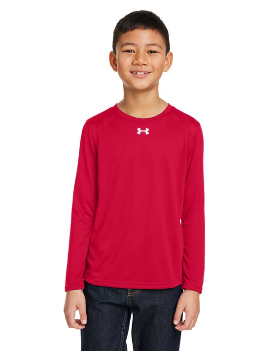 Front view of Youth Tech™ Team Long Sleeve T-Shirt