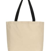 Front view of Colored Handle Tote