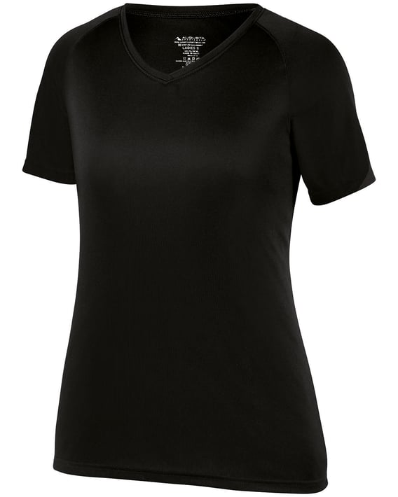 Front view of Women’s Attain Wicking V-Neck T-Shirt