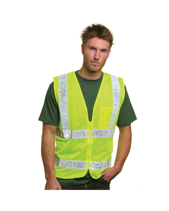 Front view of USA-Made Mesh Safety Vest