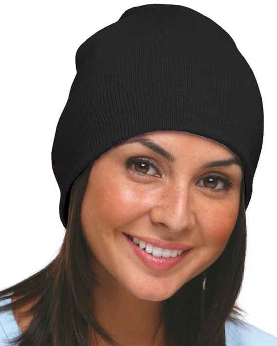 Front view of USA-Made 8½” Inch Knit Beanie
