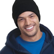 Front view of USA-Made 12” Knit Cuffed Beanie