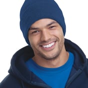 Front view of USA-Made 12” Knit Cuffed Beanie