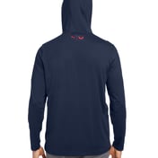 Back view of Volition Patriotic Hooded Pullover