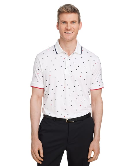 Front view of Volition Skylight Patriotic Polo