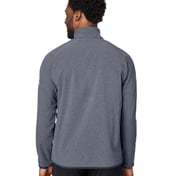 Back view of Coastal Woven Quarter-Zip Pullover