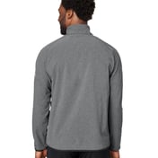 Back view of Coastal Woven Quarter-Zip Pullover