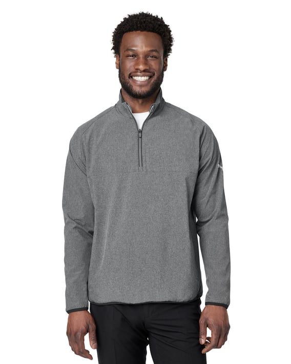 Front view of Coastal Woven Quarter-Zip Pullover