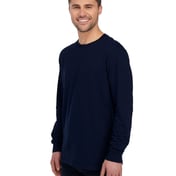 Side view of Premium Blended Ringspun Long Sleeve Crewneck T-Shirt