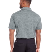 Back view of Icon Heather Polo