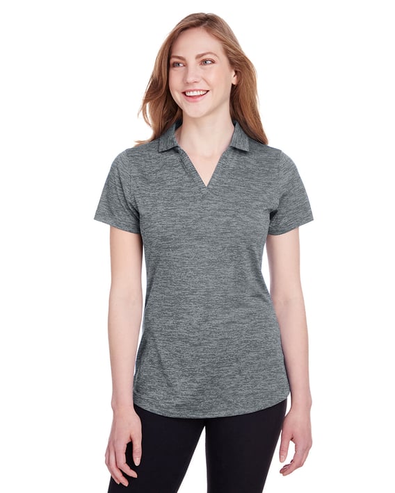 Front view of Women’s Icon Heather Polo
