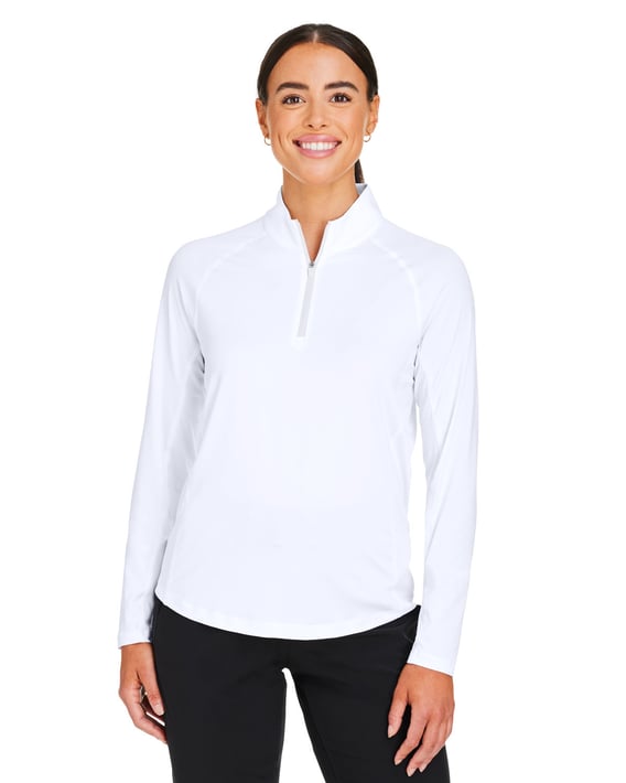 Front view of Women’s You-V Quarter Zip Pullover