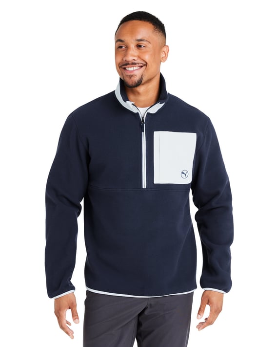 Front view of Fleece Quarter Zip Pullover