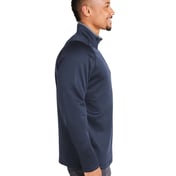 Side view of Waffle Fleece Quarter-Zip Pullover