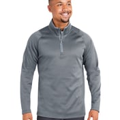 Front view of Waffle Fleece Quarter-Zip Pullover