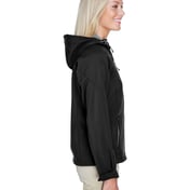 Side view of Women’s Prospect Two-Layer Fleece Bonded Soft Shell Hooded Jacket