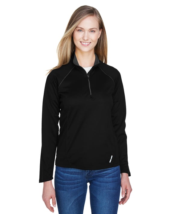 Front view of Women’s Radar Quarter-Zip Pullover Performance Top