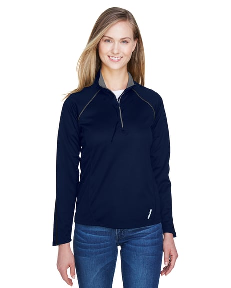 Front view of Women's Radar Quarter-Zip Pullover Performance Top