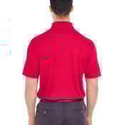 Back view of Cool & Dry Two-Tone Mesh Piquéé Polo
