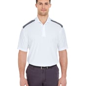 Front view of Cool & Dry Two-Tone Mesh Piquéé Polo