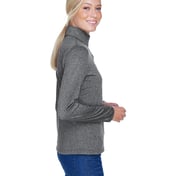 Side view of Women’s Cool & Dry Heathered Performance Quarter-Zip