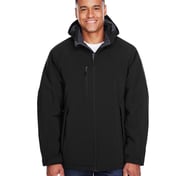 Front view of Glacier Insulated Three-Layer Fleece Soft Shell Hood Jacket With Detachable Hood