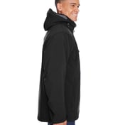 Side view of Glacier Insulated Three-Layer Fleece Soft Shell Hood Jacket With Detachable Hood