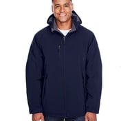 Front view of Glacier Insulated Three-Layer Fleece Soft Shell Hood Jacket With Detachable Hood