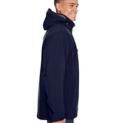 Side view of Glacier Insulated Three-Layer Fleece Soft Shell Hood Jacket With Detachable Hood