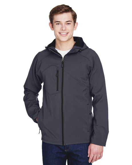 Front view of Glacier Insulated Three-Layer Fleece Soft Shell Hood Jacket