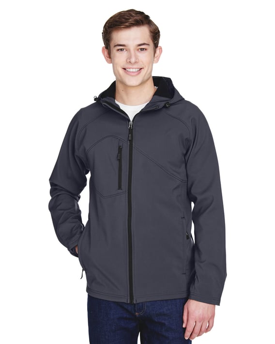 Front view of Glacier Insulated Three-Layer Fleece Soft Shell Hood Jacket