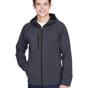 Front view of Glacier Insulated Three-Layer Fleece Soft Shell Hood Jacket