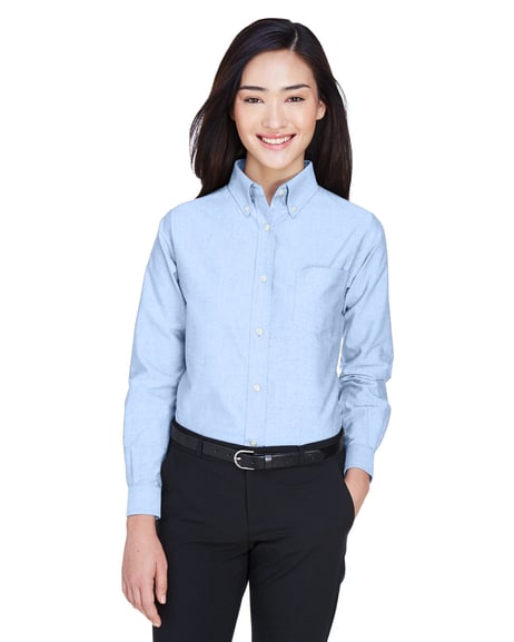 Front view of Women's Classic Wrinkle-Resistant Oxford Shirt
