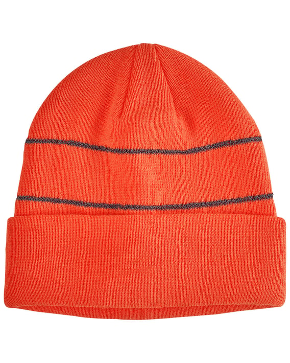 Front view of Reflective Cuffed Beanie