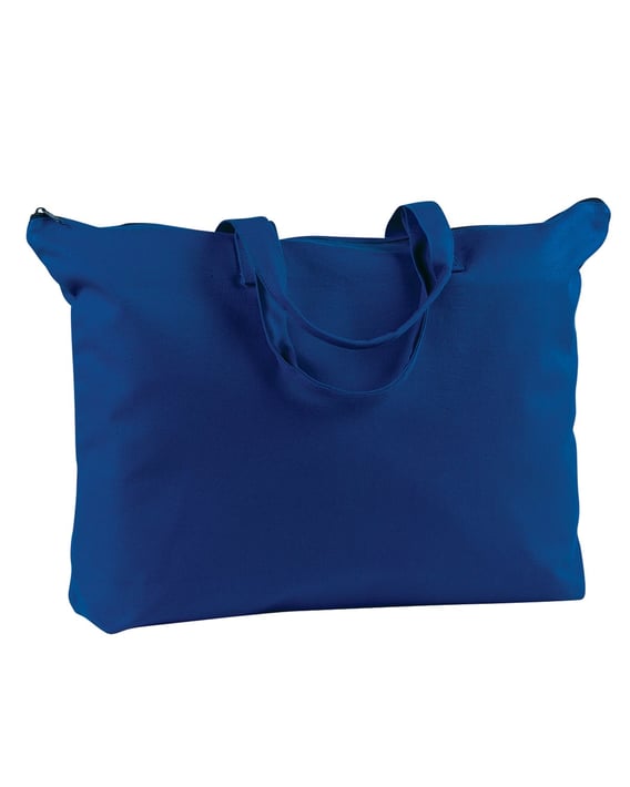 Front view of Canvas Zippered Book Tote