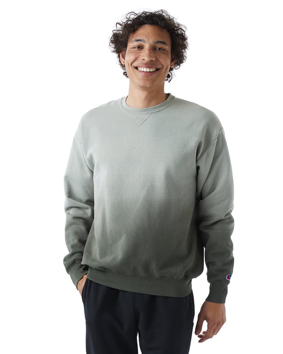 Front view of Dip Dye Crewneck Sweatshirt