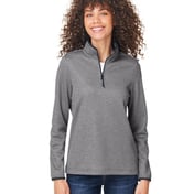 Front view of Women’s Venture Heathered Stripe Quarter-Zip Pullover