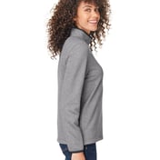 Side view of Women’s Venture Heathered Stripe Quarter-Zip Pullover